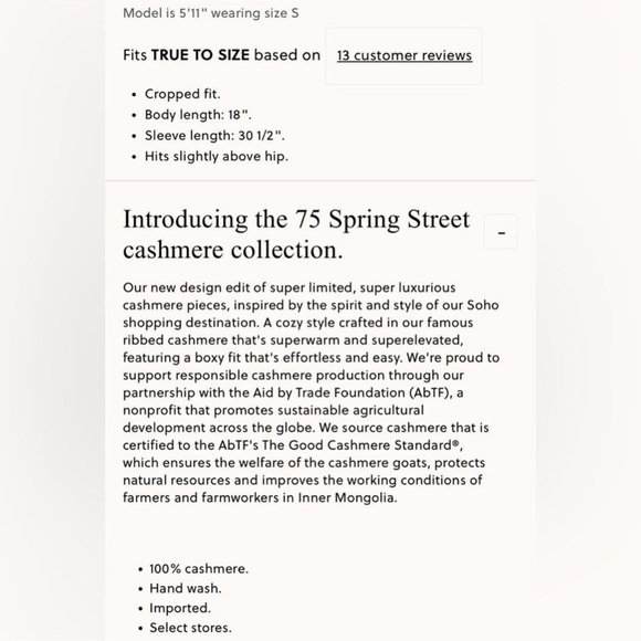 J Crew 75 Spring Street Cashmere Sweater - Picture 4 of 4